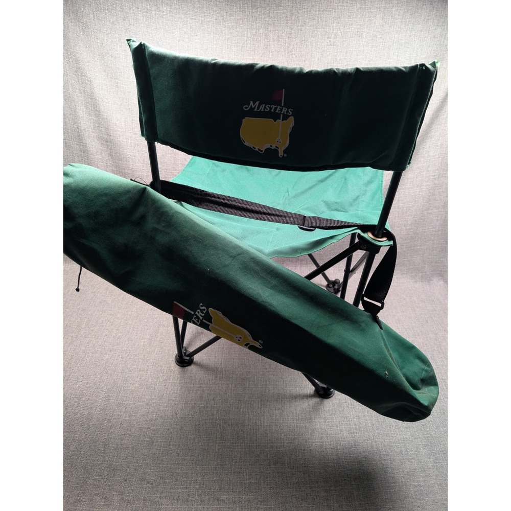 Vintage Masters Golf Folding Chair Green Carry Bag Made in USA